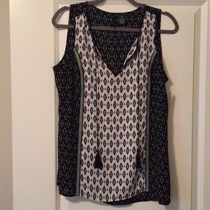 Black and White Sheer Top